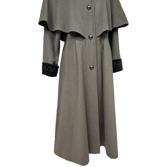 Vintage Charles Klein for Forstmann Wool Princess Coat Cape Collar Maxi Overcoat - Picture 8 of 14